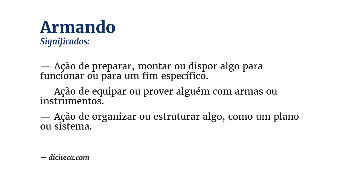 Significado de armando