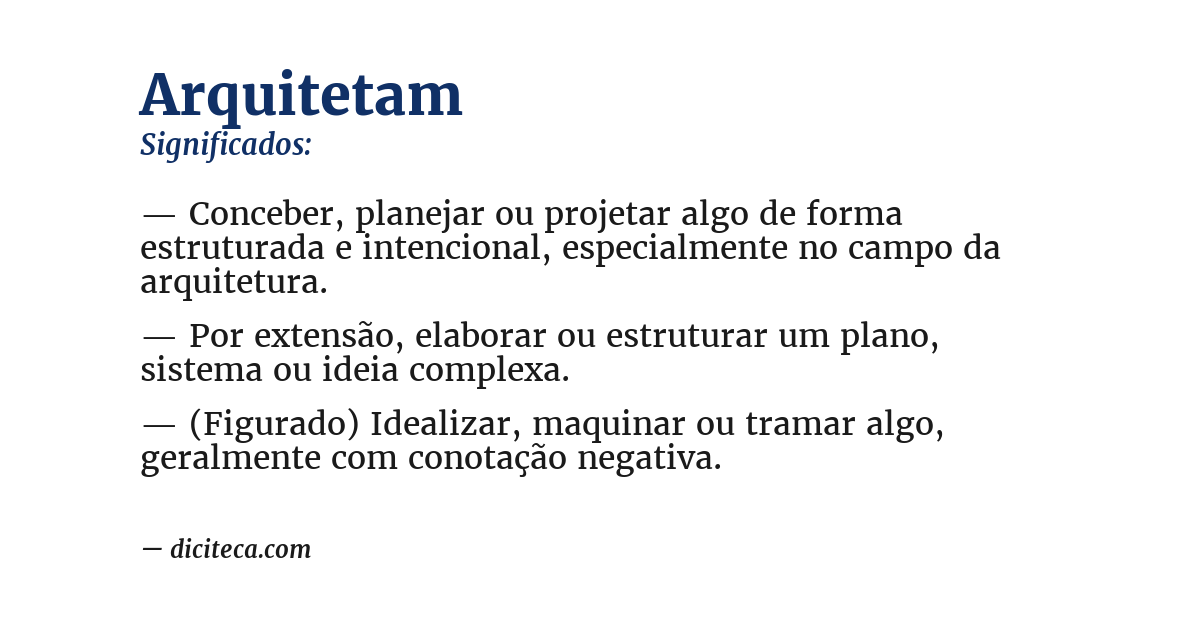 Significado de arquitetam