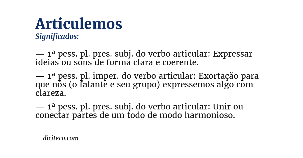 Significado de articulemos