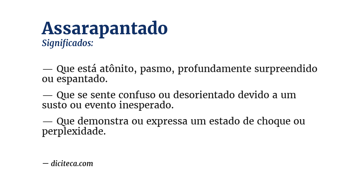Significado de assarapantado