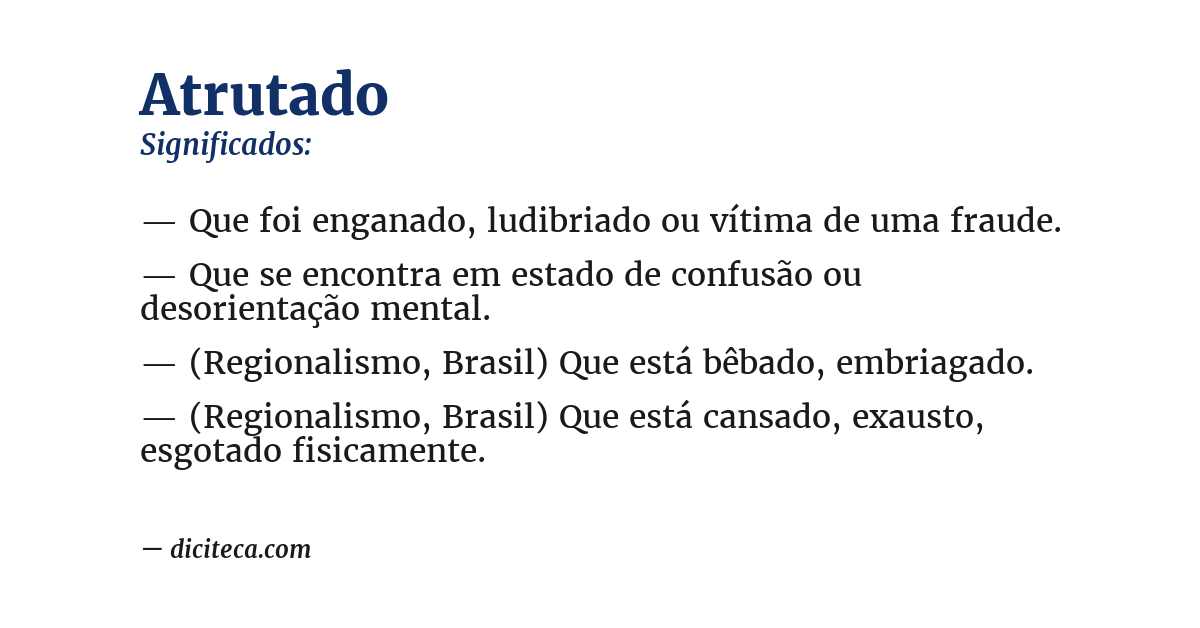 Significado de atrutado