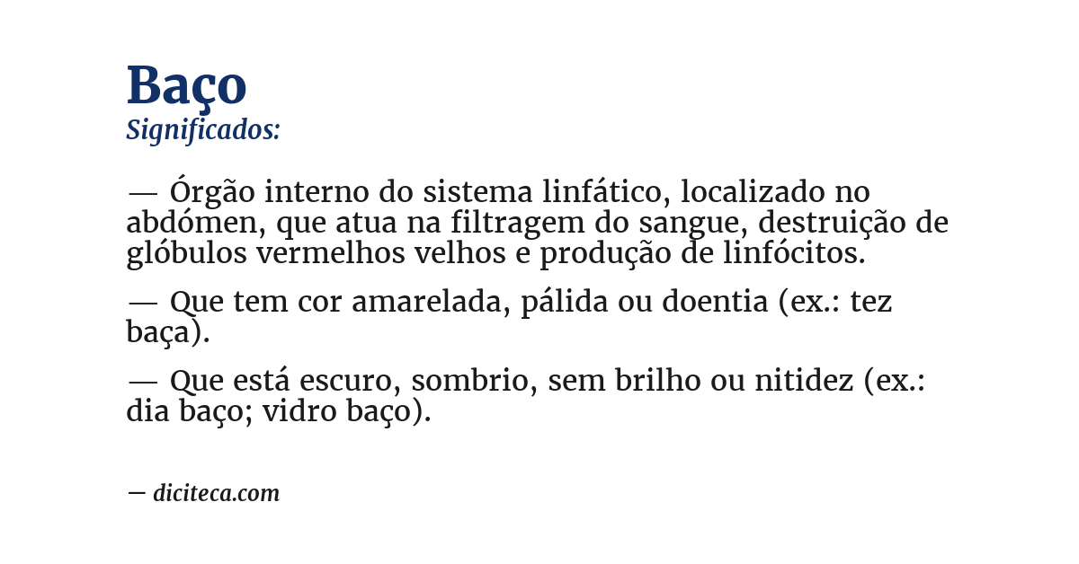 Significado de baço