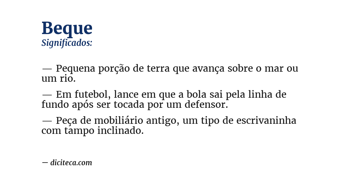 Significado de beque