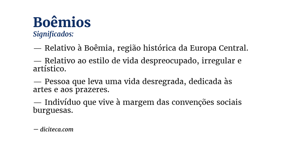 Significado de boêmios