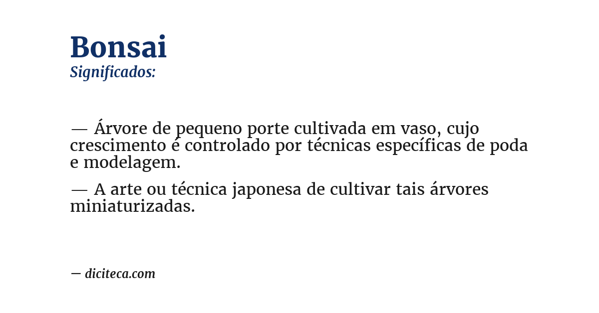 Significado de bonsai