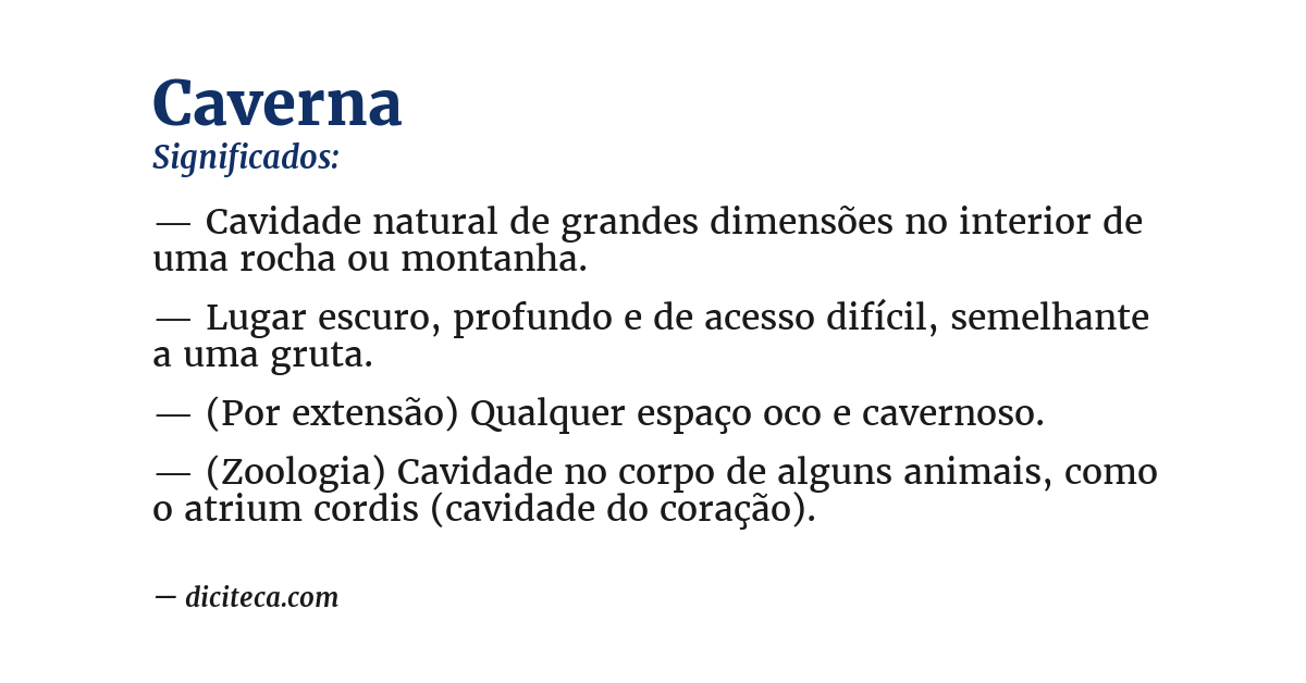 Significado de caverna