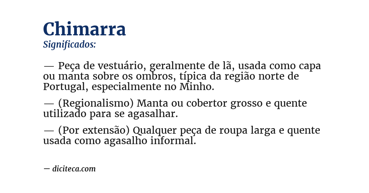 Significado de chimarra