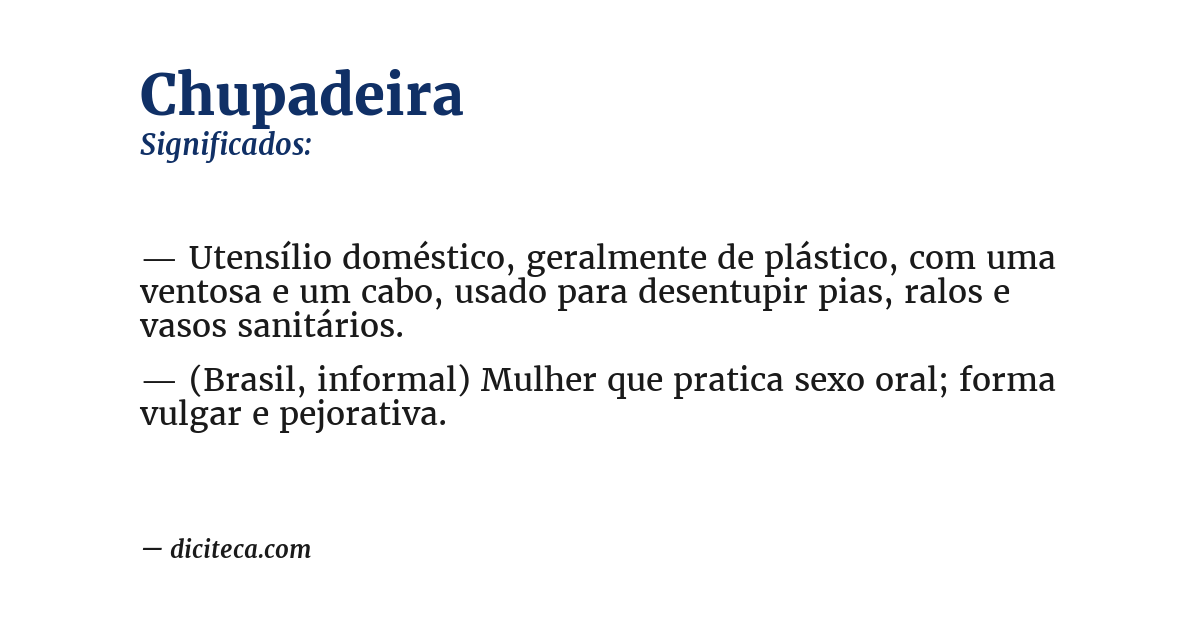 Significado de chupadeira
