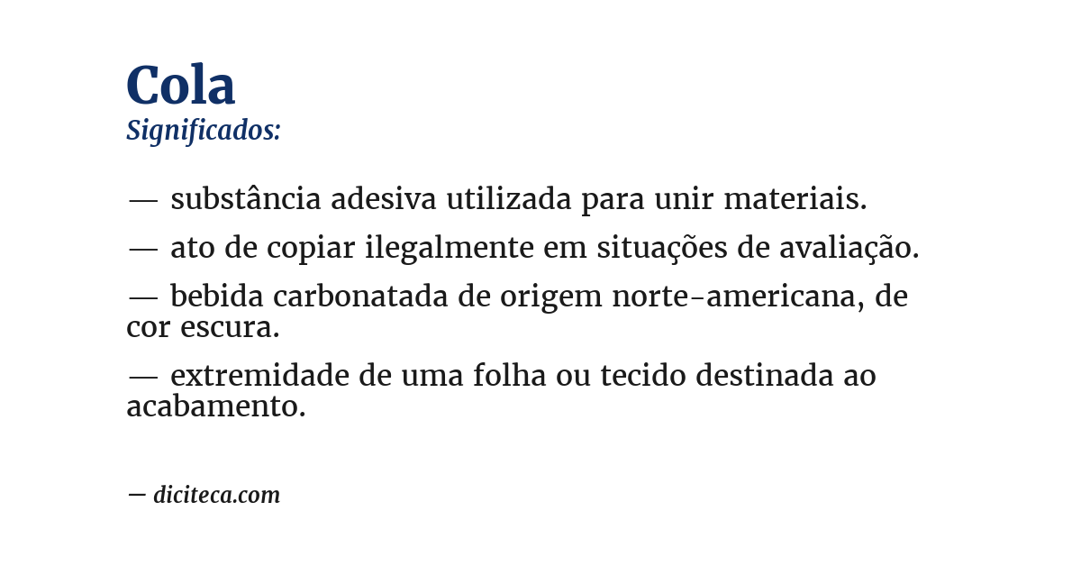 Significado de cola