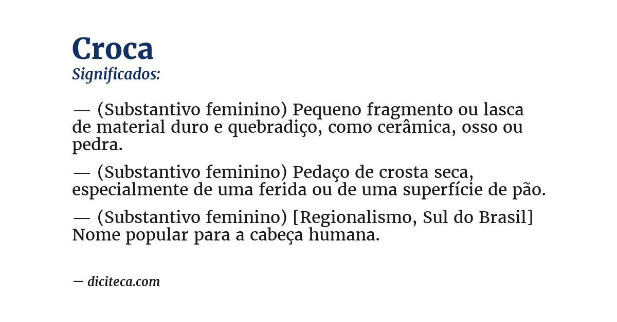 Significado de croca
