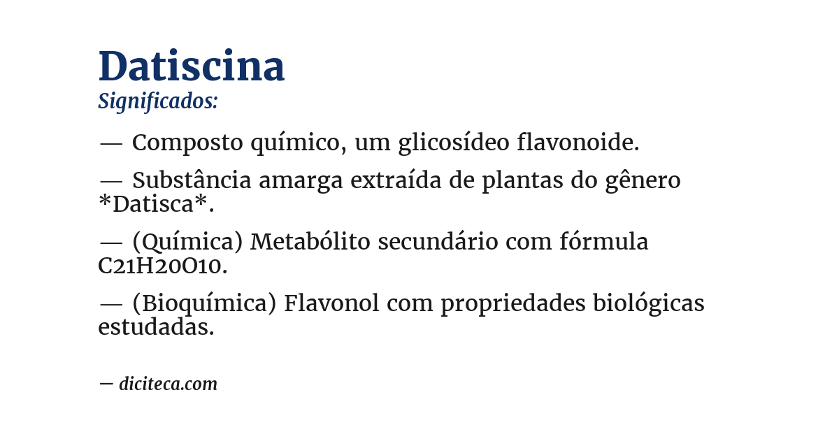 Significado de datiscina