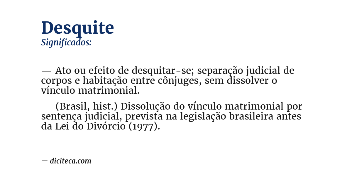 Significado de desquite