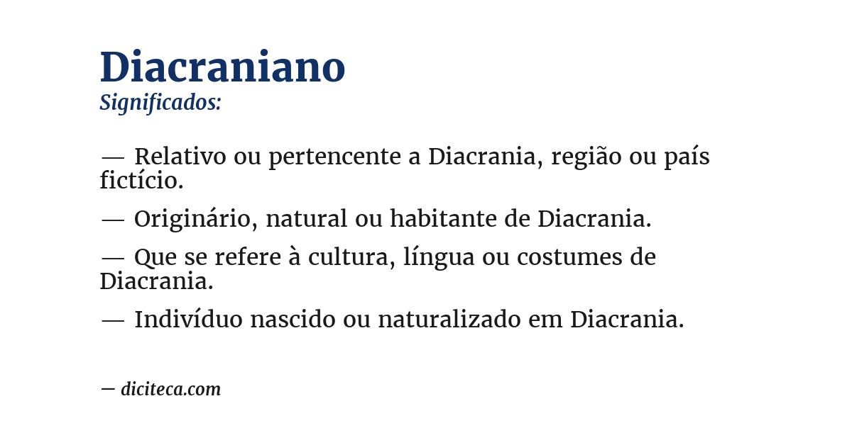 Significado de diacraniano