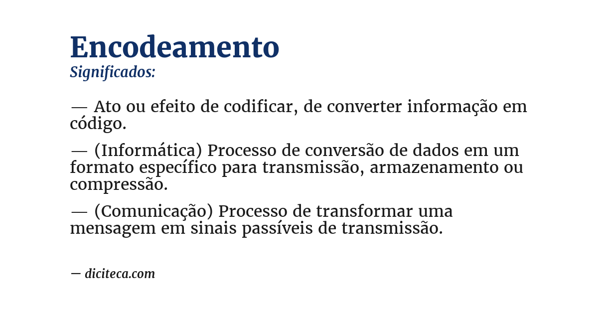 Significado de encodeamento