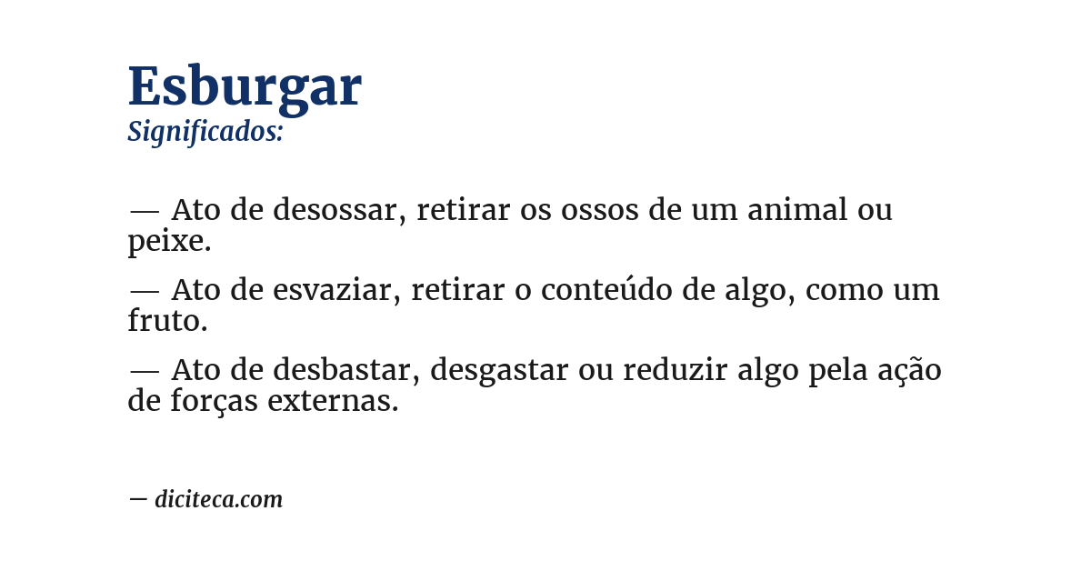 Significado de esburgar