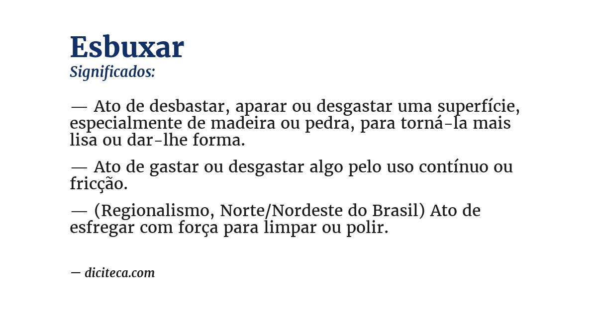 Significado de esbuxar