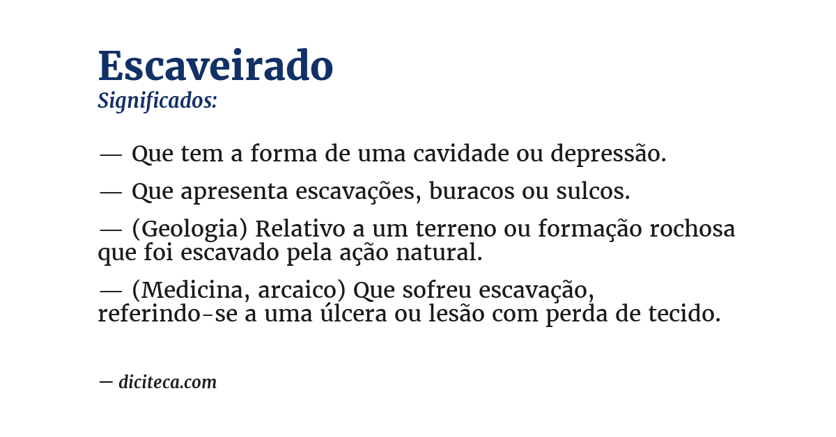 Significado de escaveirado