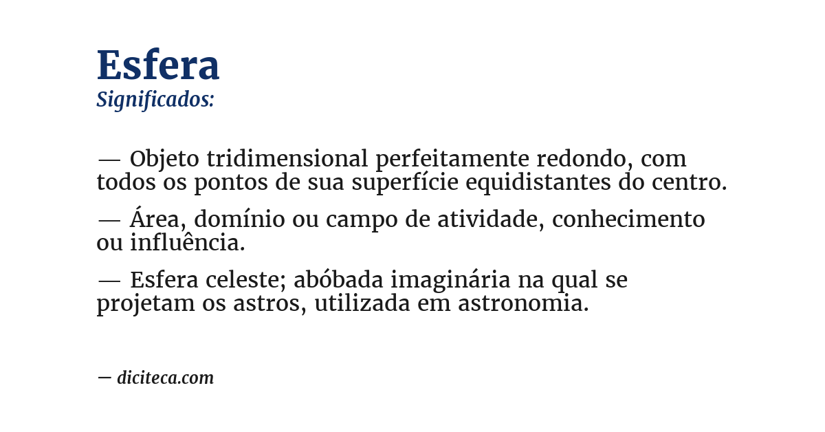 Significado de esfera