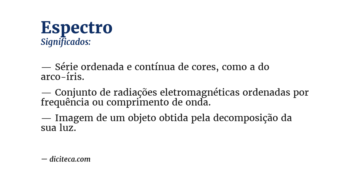 Significado de espectro