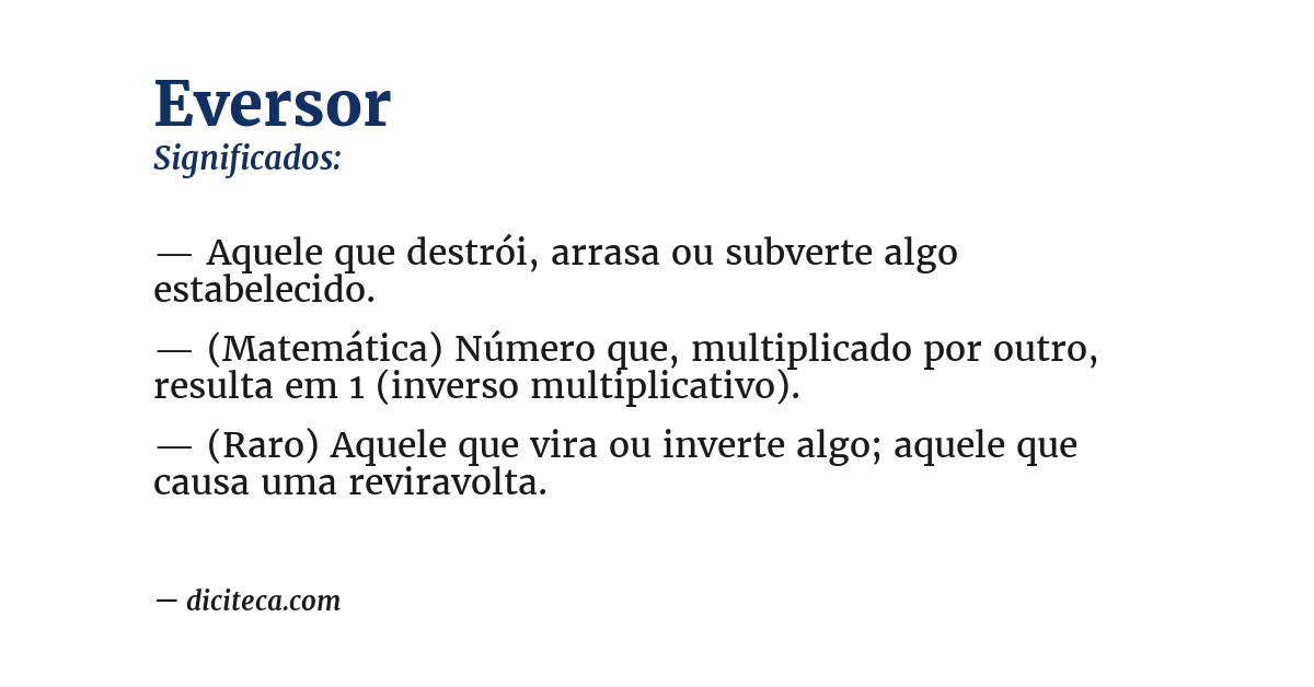 Significado de eversor