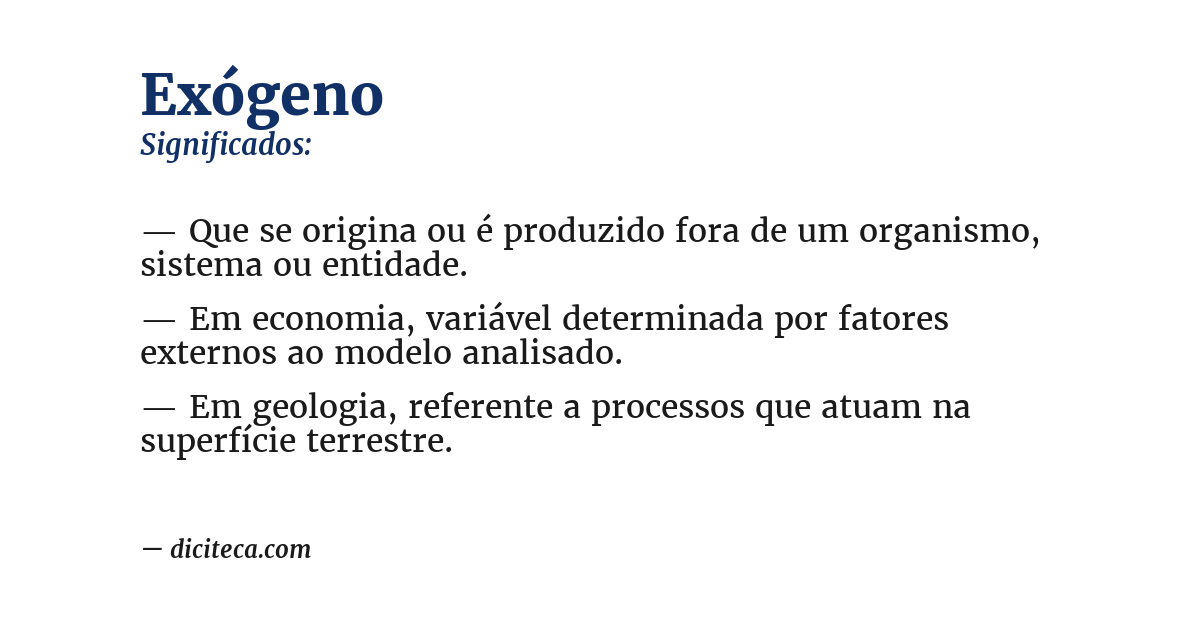 Significado de exógeno