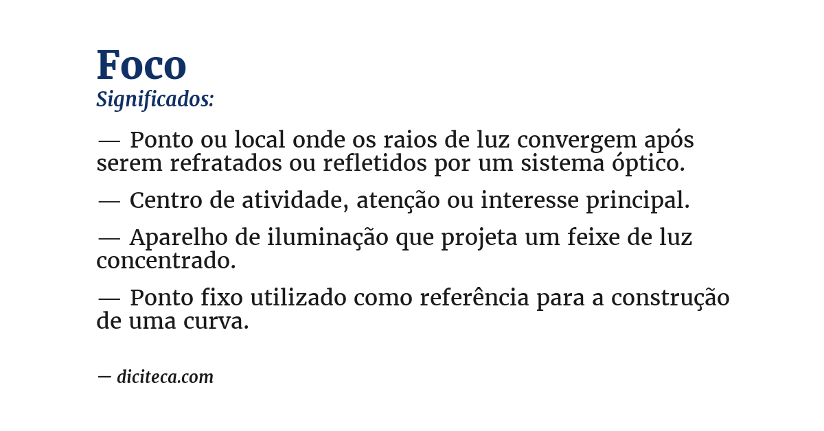 Significado de foco