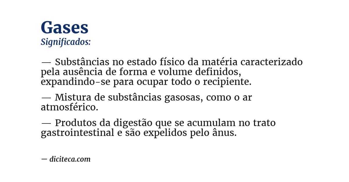 Significado de gases