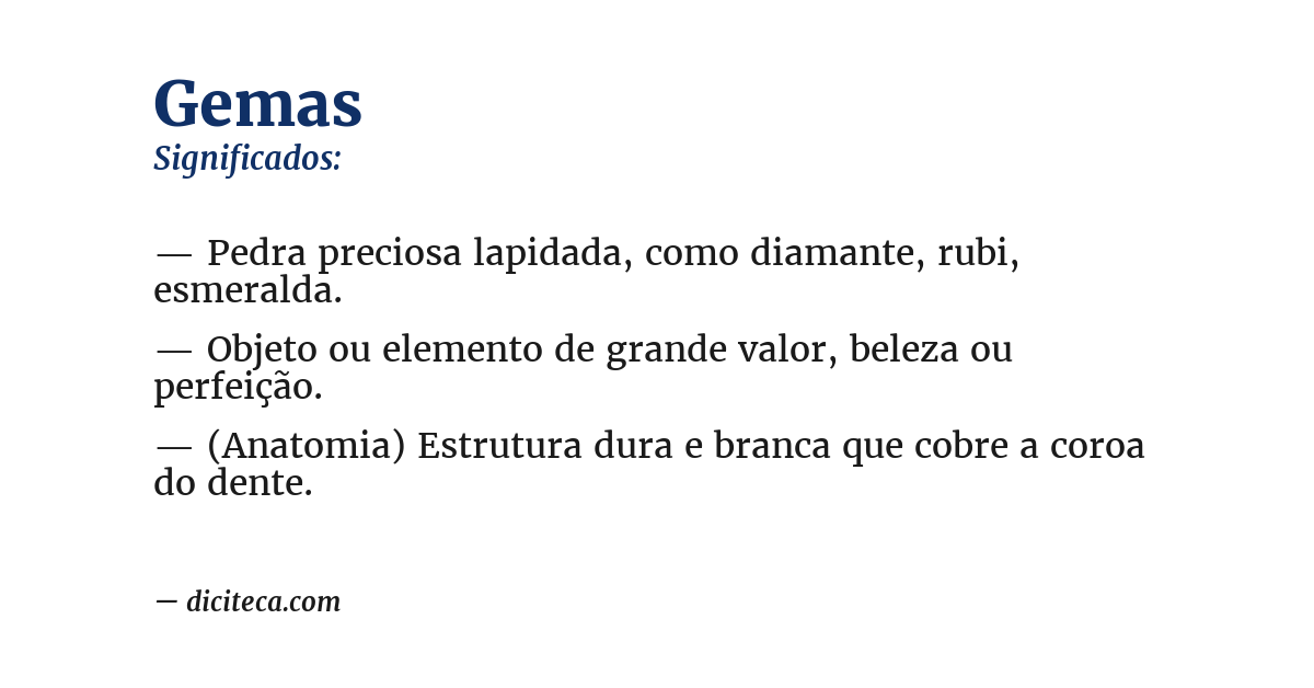 Significado de gemas