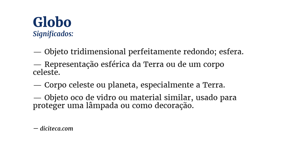 Significado de globo