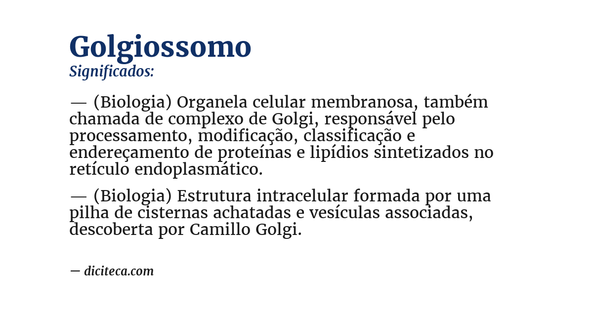 Significado de golgiossomo