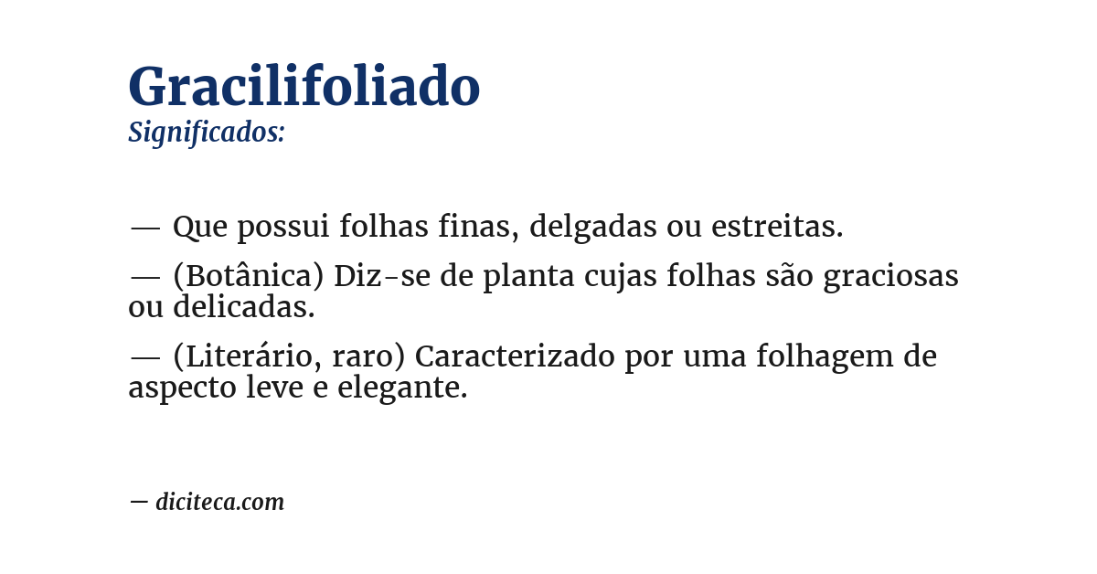 Significado de gracilifoliado
