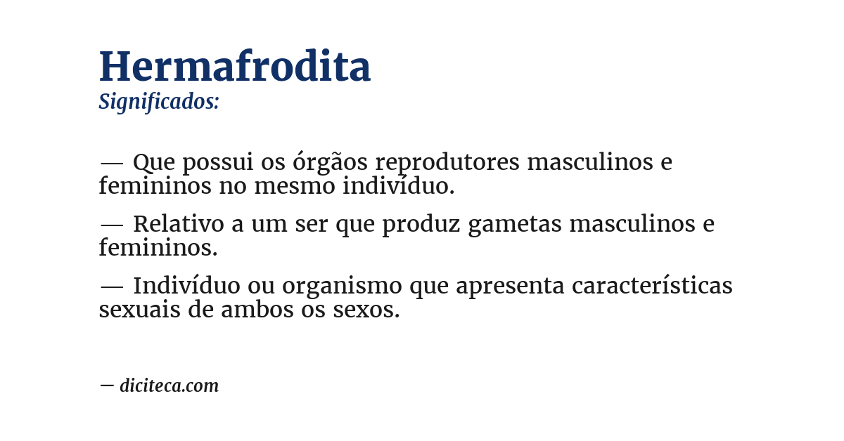 Significado de hermafrodita