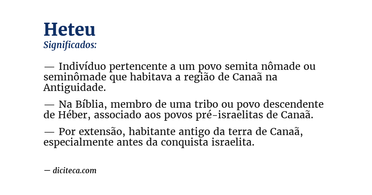 Significado de heteu