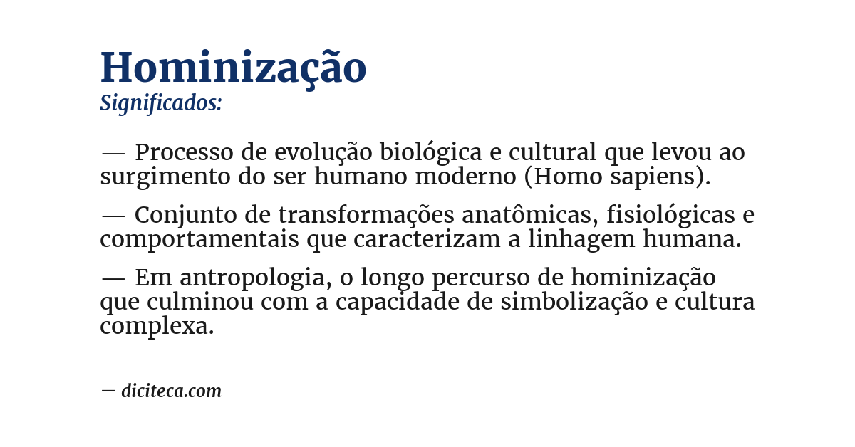 Significado de hominização