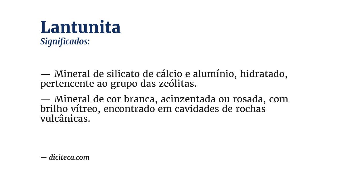 Significado de lantunita
