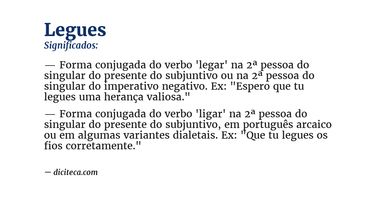 Significado de legues