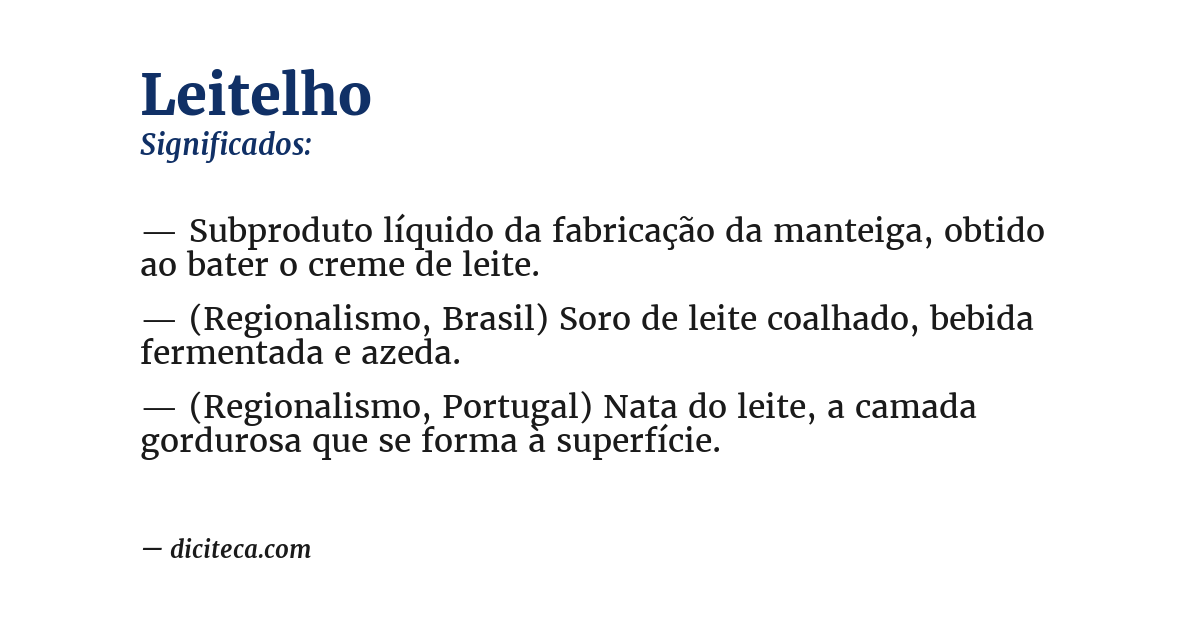 Significado de leitelho