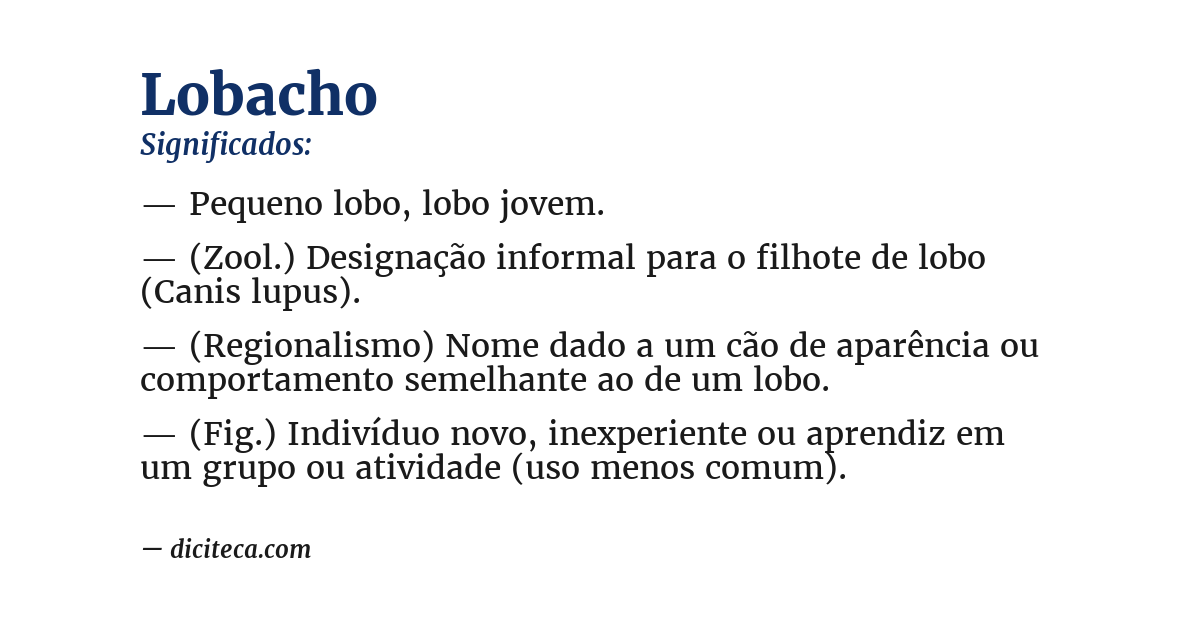 Significado de lobacho
