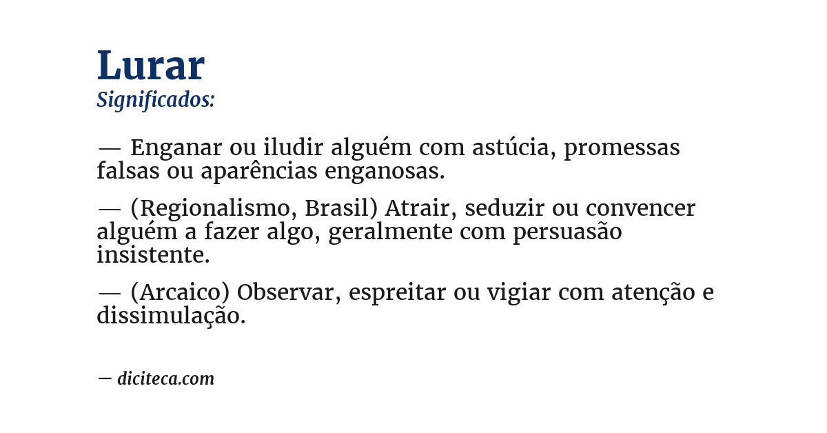 Significado de lurar