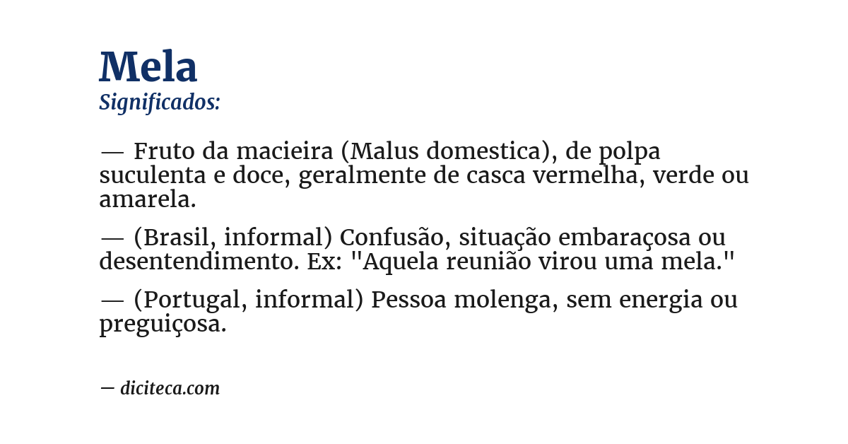 Significado de mela