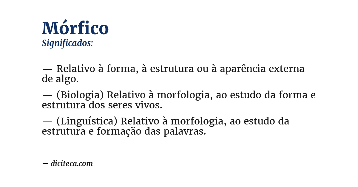 Significado de mórfico