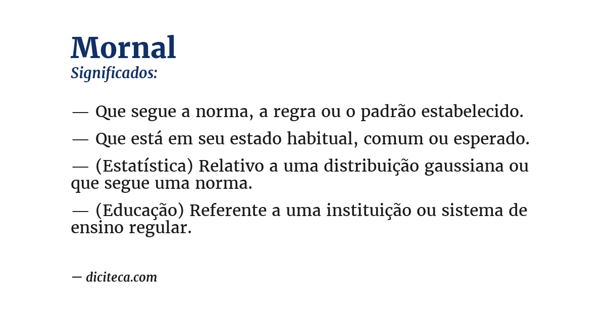 Significado de mornal