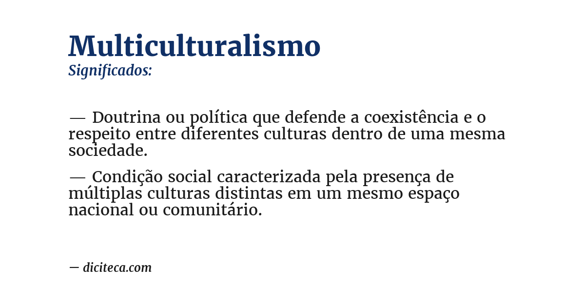 Significado de multiculturalismo