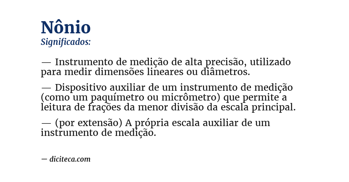 Significado de nônio