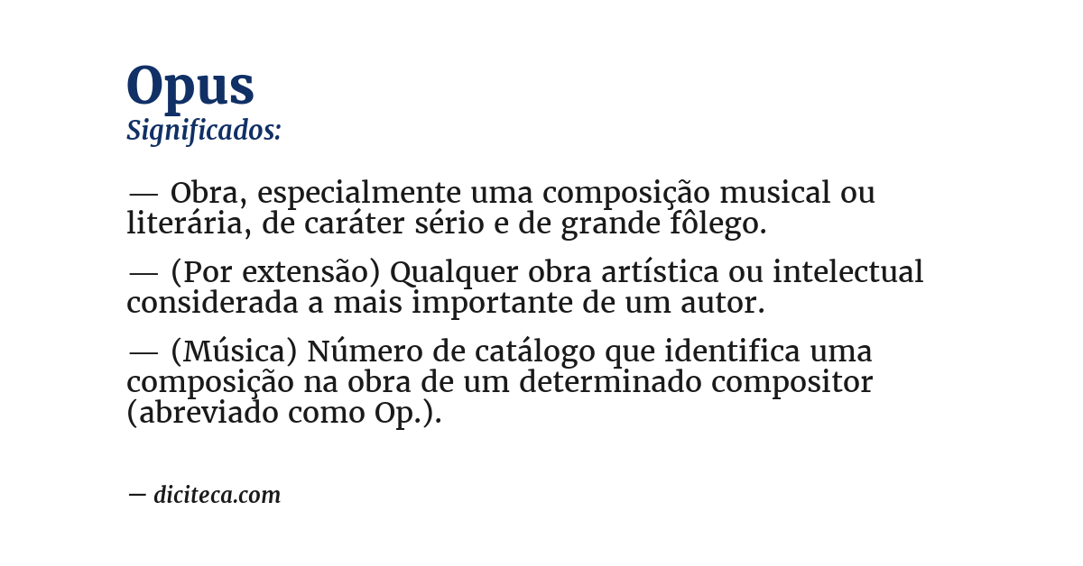 Significado de opus