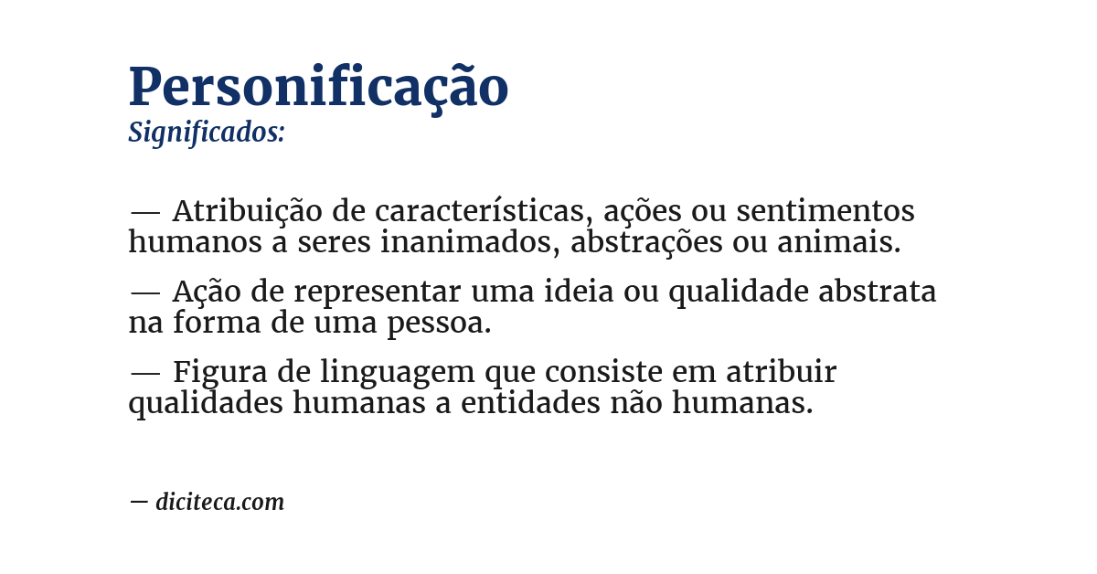 Significado de personificação