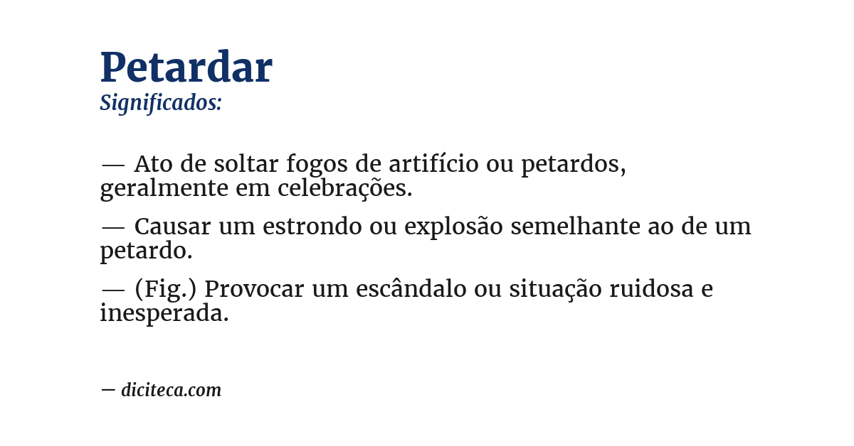 Significado de petardar