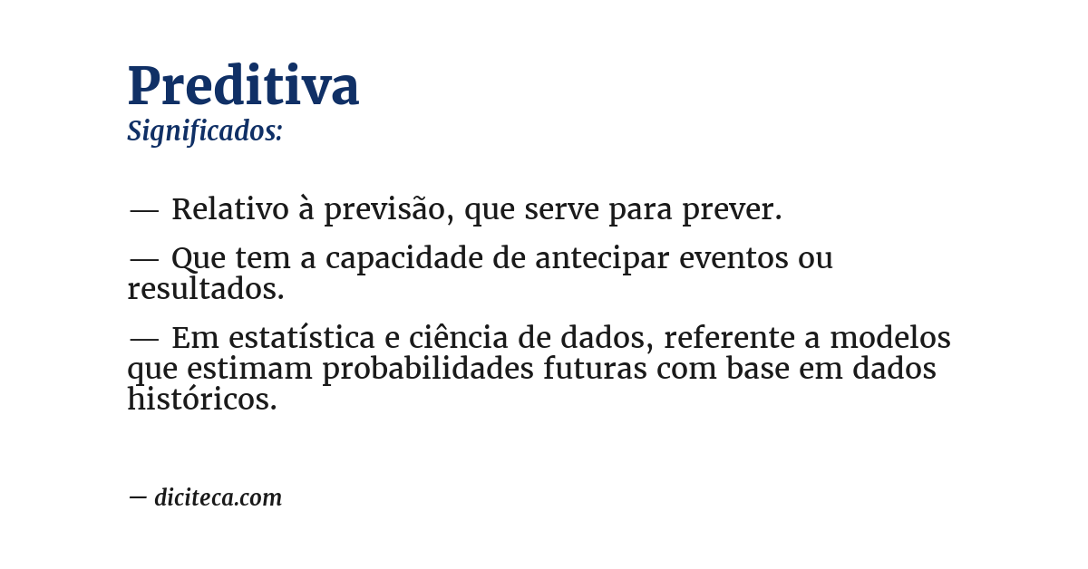 Significado de preditiva