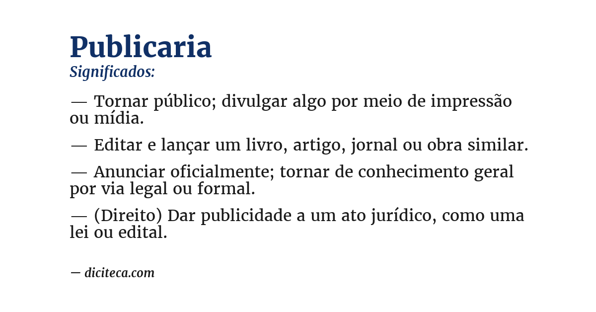 Significado de publicaria