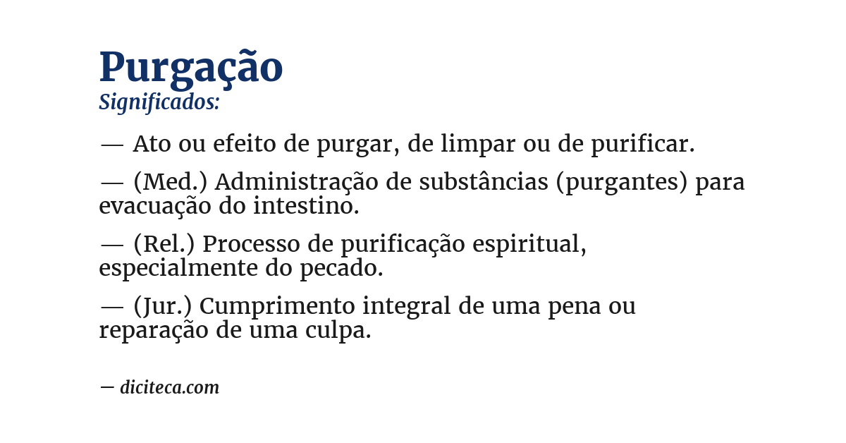 Significado de purgação
